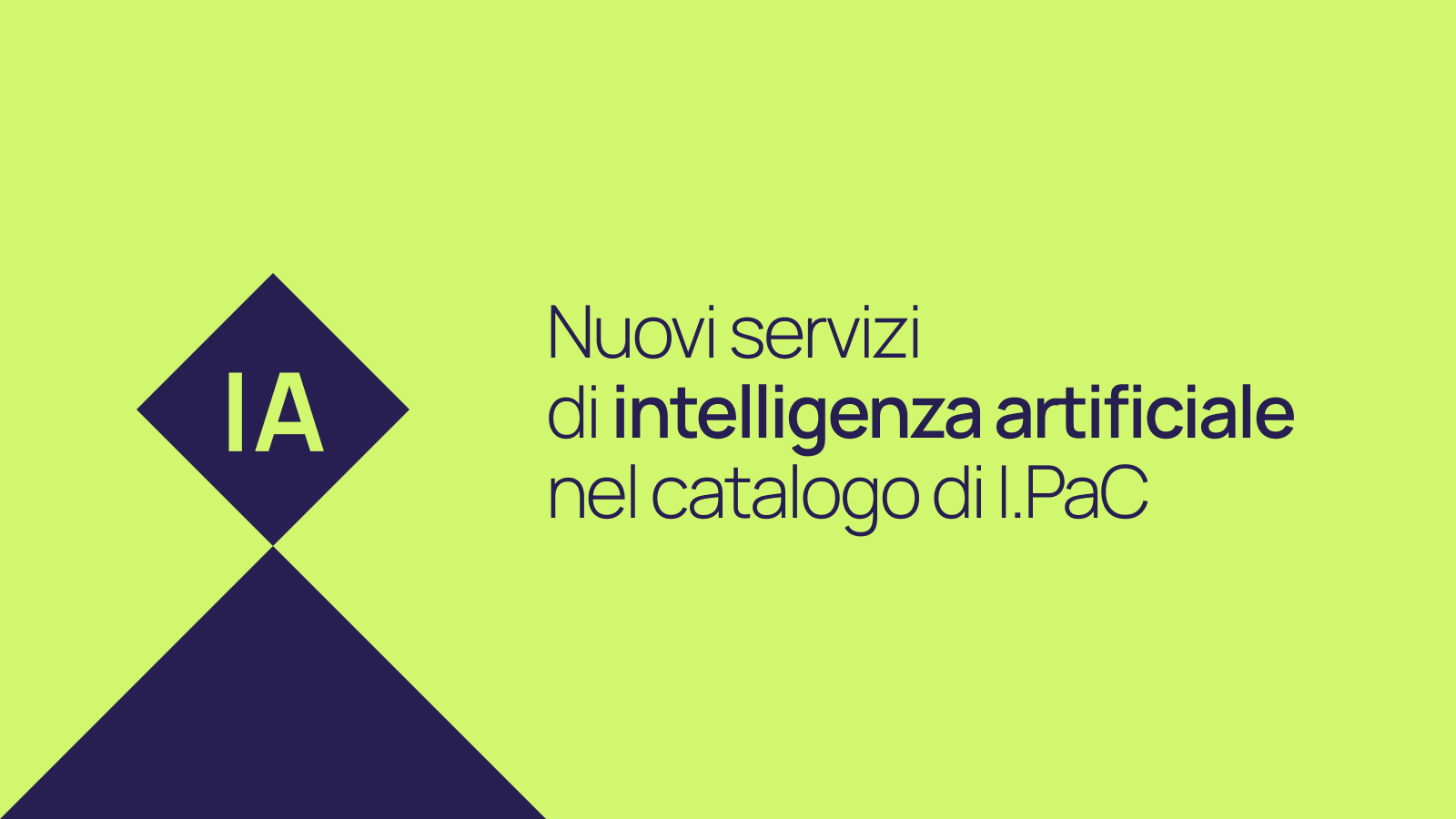 Nuovi servizi di intelligenza artificiale nel catalogo di I.PaC